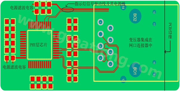 一體化連接器的網口PCB設計布局、布線參考圖-深圳宏力捷